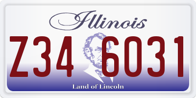 IL license plate Z346031