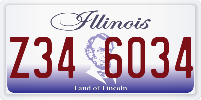 IL license plate Z346034