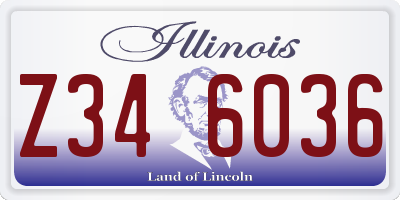 IL license plate Z346036