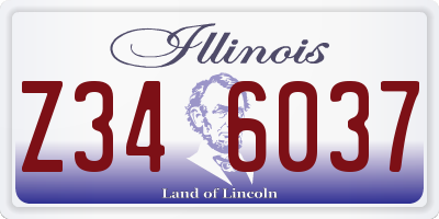 IL license plate Z346037
