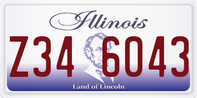 IL license plate Z346043