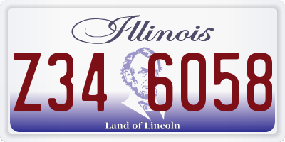 IL license plate Z346058