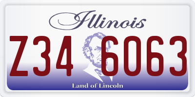IL license plate Z346063