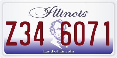 IL license plate Z346071