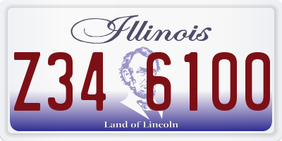 IL license plate Z346100