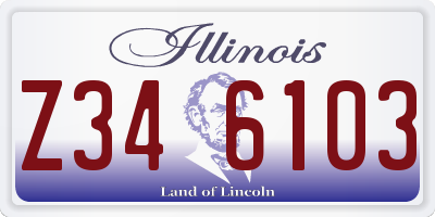 IL license plate Z346103