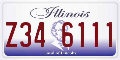 IL license plate Z346111