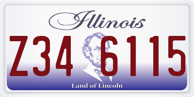 IL license plate Z346115