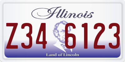 IL license plate Z346123