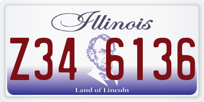 IL license plate Z346136