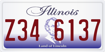 IL license plate Z346137