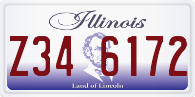 IL license plate Z346172