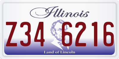 IL license plate Z346216