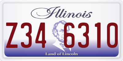 IL license plate Z346310