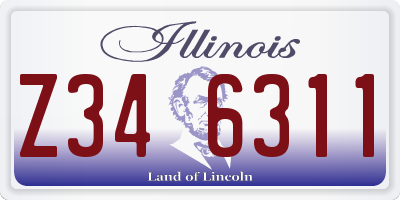 IL license plate Z346311