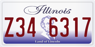 IL license plate Z346317
