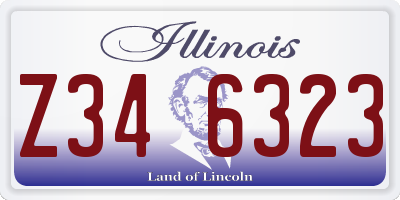 IL license plate Z346323