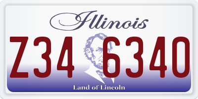IL license plate Z346340