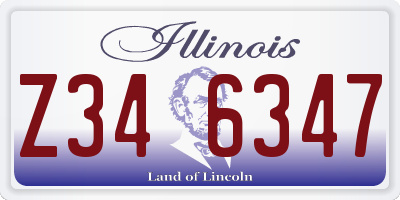 IL license plate Z346347