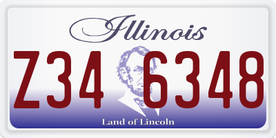 IL license plate Z346348