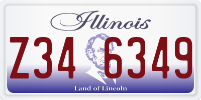 IL license plate Z346349