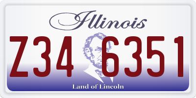 IL license plate Z346351