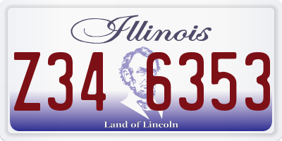 IL license plate Z346353
