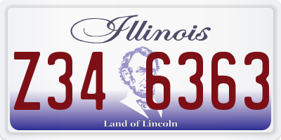 IL license plate Z346363