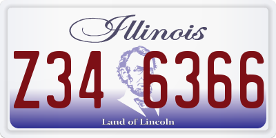 IL license plate Z346366