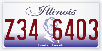 IL license plate Z346403