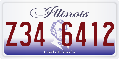 IL license plate Z346412
