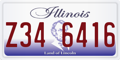 IL license plate Z346416