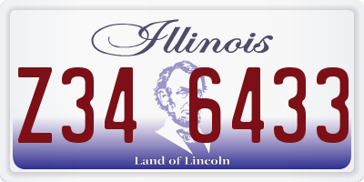 IL license plate Z346433