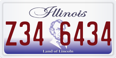IL license plate Z346434