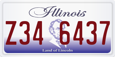 IL license plate Z346437