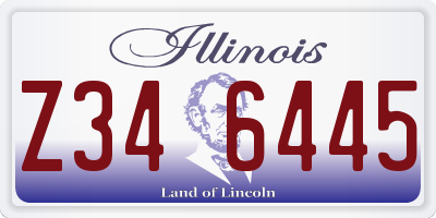 IL license plate Z346445