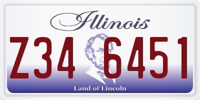 IL license plate Z346451