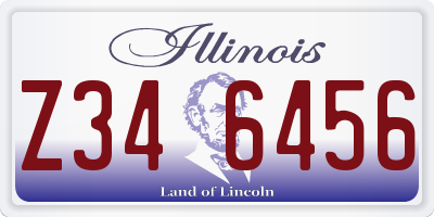 IL license plate Z346456