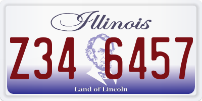 IL license plate Z346457