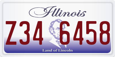 IL license plate Z346458