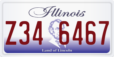 IL license plate Z346467