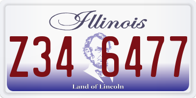IL license plate Z346477