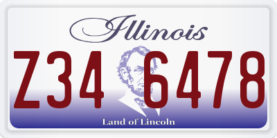 IL license plate Z346478