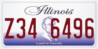 IL license plate Z346496