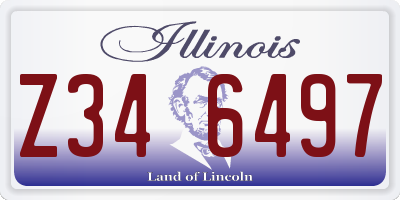IL license plate Z346497