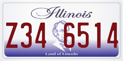 IL license plate Z346514