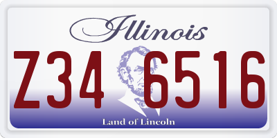 IL license plate Z346516