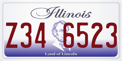 IL license plate Z346523