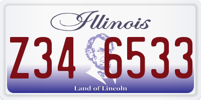 IL license plate Z346533