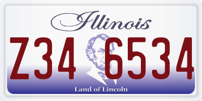 IL license plate Z346534